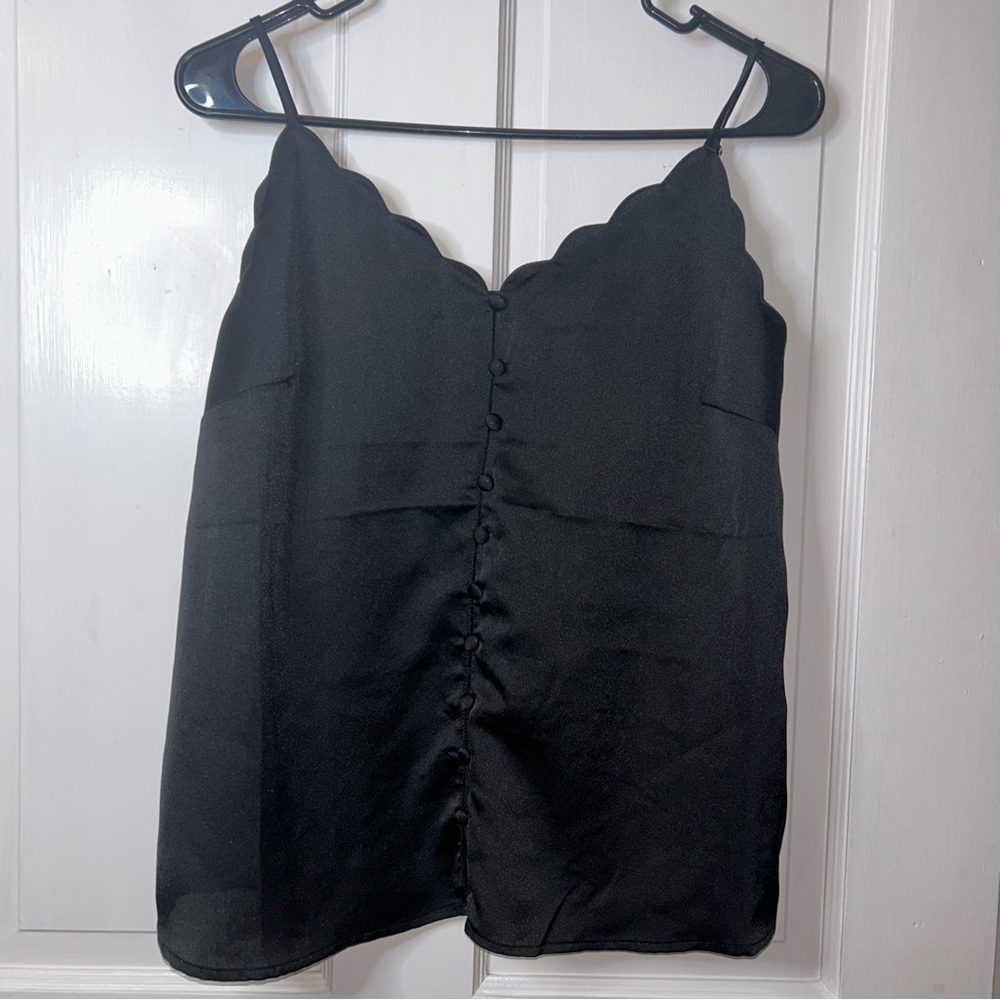 Satin Scalloped Cami Top
